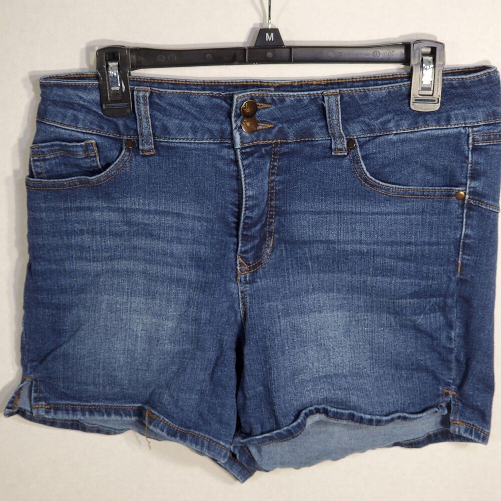 d. Jeans Women's Mid Rise Cuffed Jean Denim Shorts Size 12